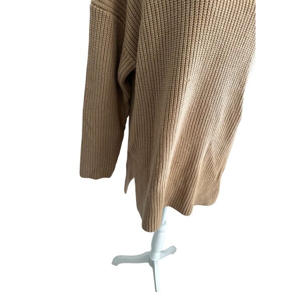 WAYF Camel Knit Turtleneck Long Sleeve Tunic Sweater Size Small - Picture 5 of 13